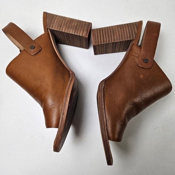 Madewell The Riley Convertible Slingback Mule 8 Brown Leather Open‎ Toe Heel - Picture 5 of 12